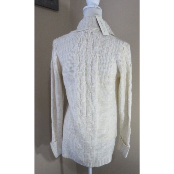 NWT Sonoma Cardigan 290 Bamboo Clar Sz Medium Ivory Toggle Clasp - Picture 2 of 5